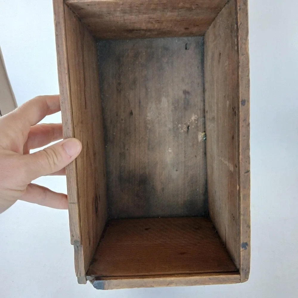 Vintage Tongue And Grove Wood Storage File Box Cottagecore Decor